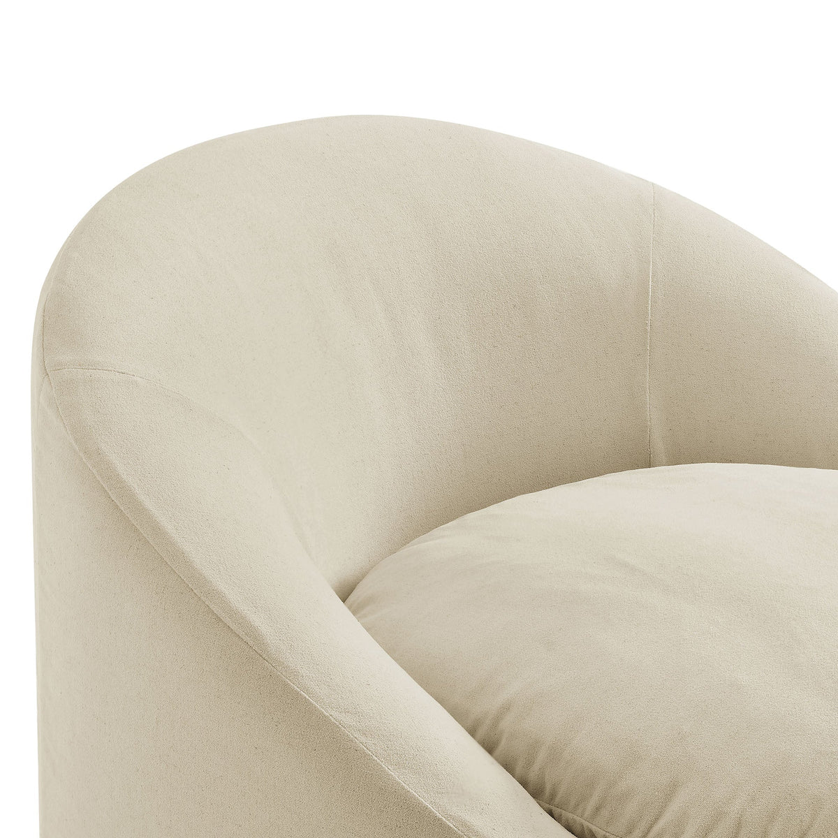Sadie Slipcovered Linen-Blend Round Accent Chair by Modway, photo 34 of 40
