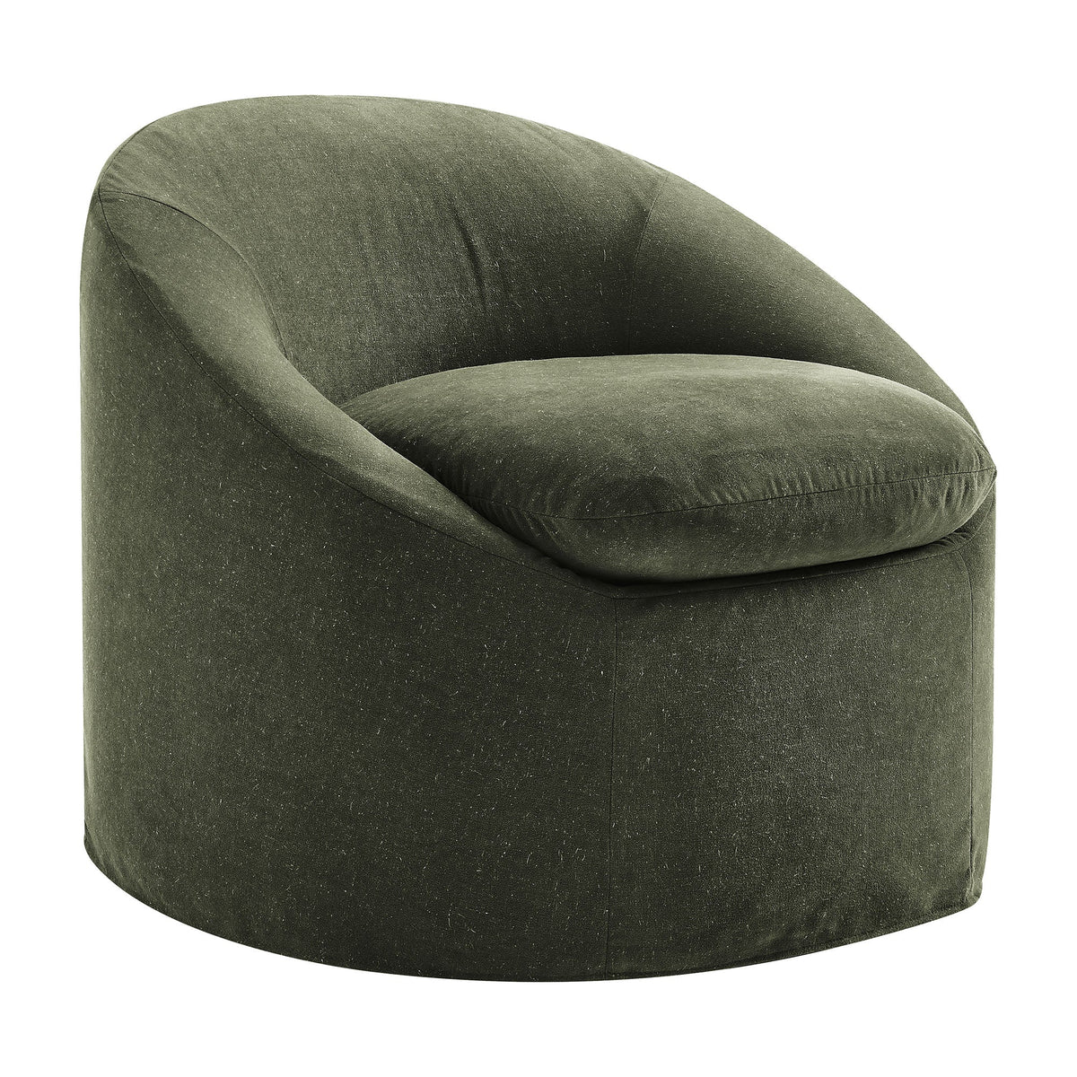 Sadie Slipcovered Linen-Blend Round Accent Chair by Modway, photo 37 of 40
