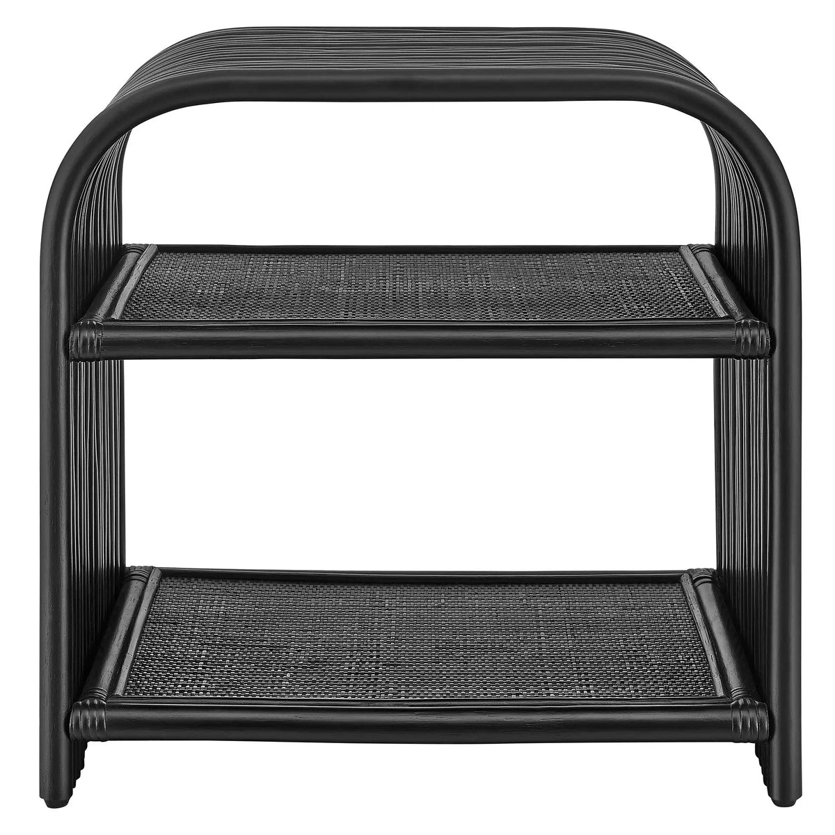Eve Curved Natural Rattan Side Table by Modway by HouseOfZazla