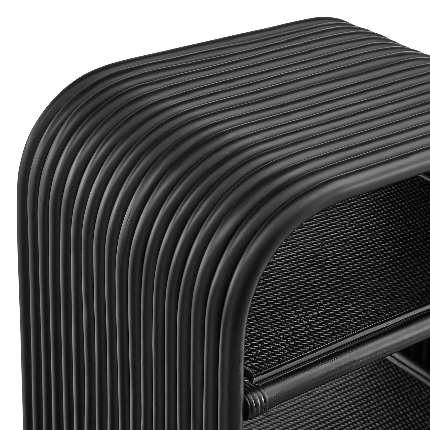 Eve Curved Natural Rattan Side Table by Modway by HouseOfZazla