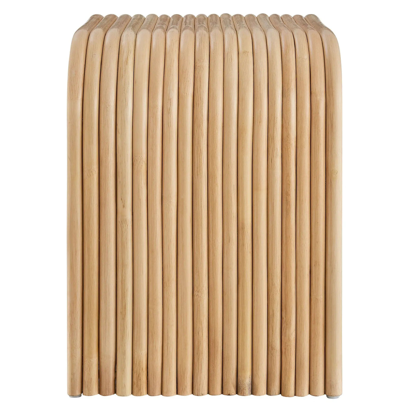 Eve Curved Natural Rattan Side Table by Modway by HouseOfZazla