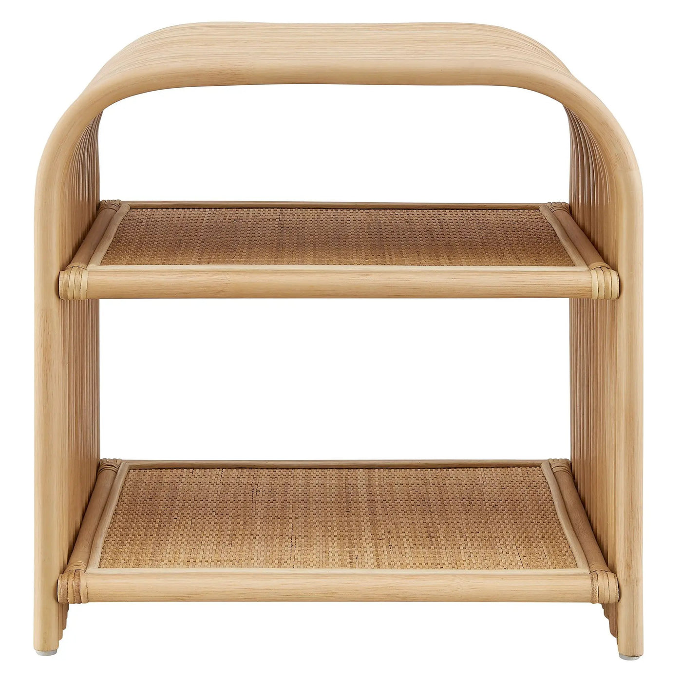 Eve Curved Natural Rattan Side Table by Modway by HouseOfZazla