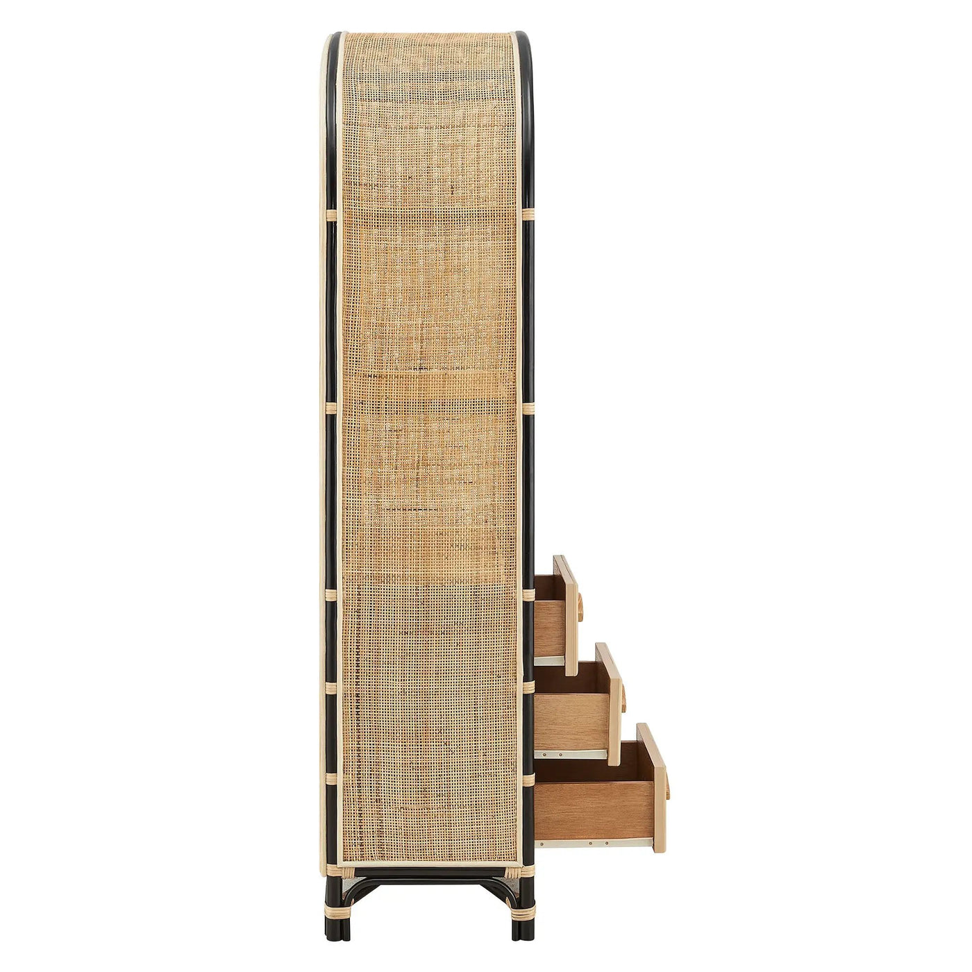 Jane 71 Inch Tall Arched Natural Rattan Bookshelf by Modway by HouseOfZazla