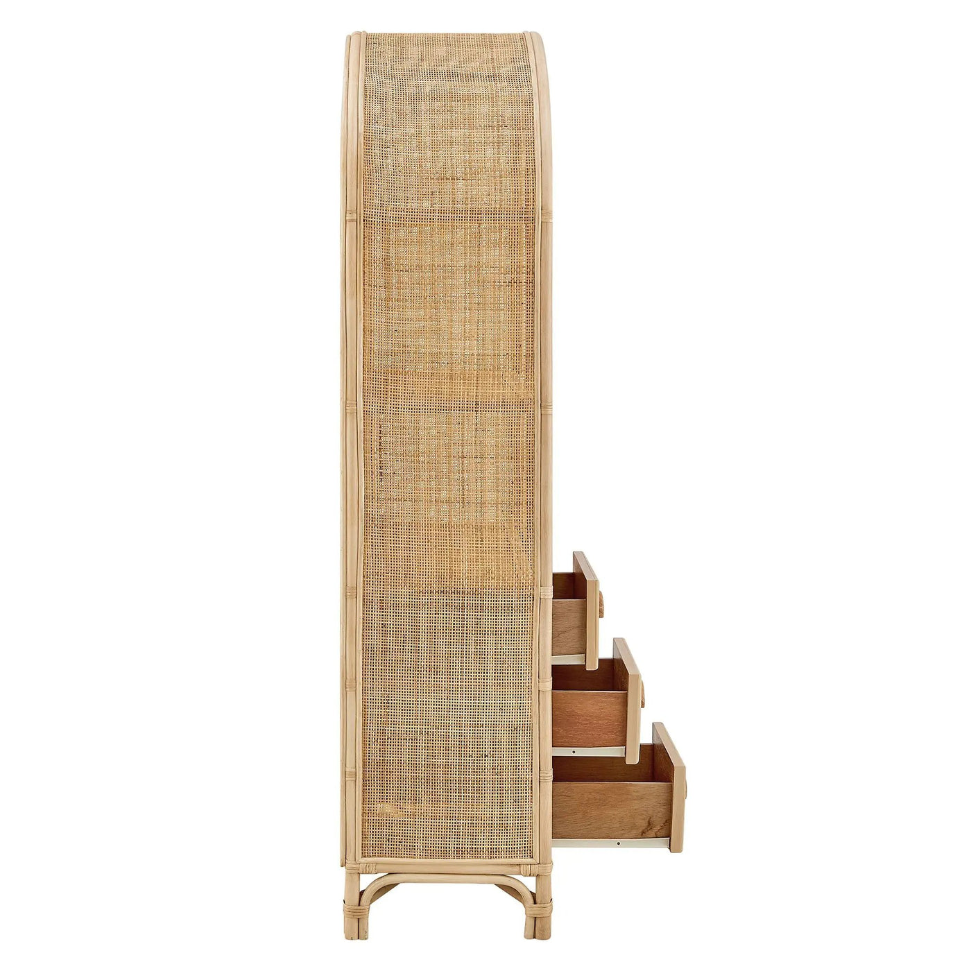 Jane 71 Inch Tall Arched Natural Rattan Bookshelf by Modway by HouseOfZazla