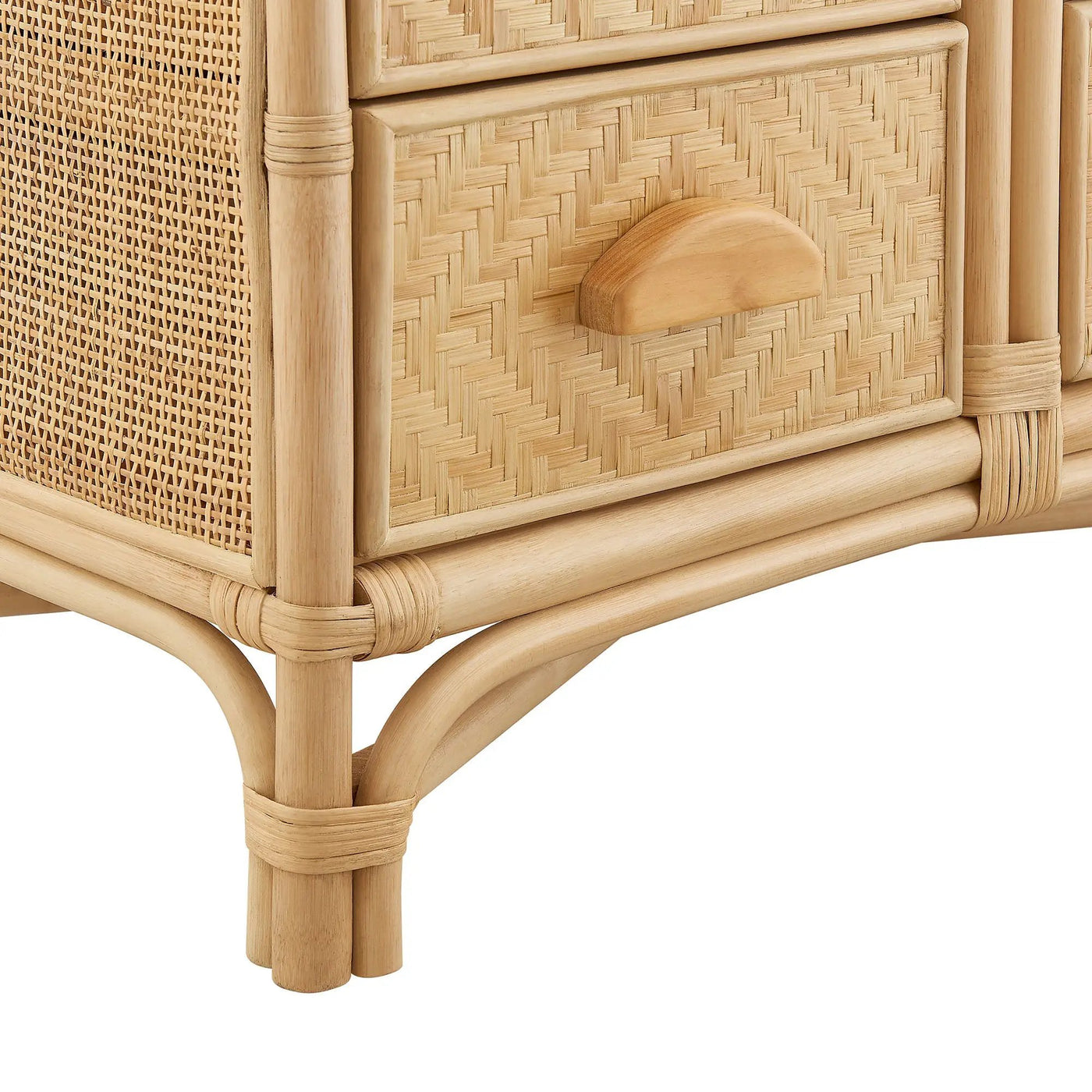 Jane 71 Inch Tall Arched Natural Rattan Bookshelf by Modway by HouseOfZazla