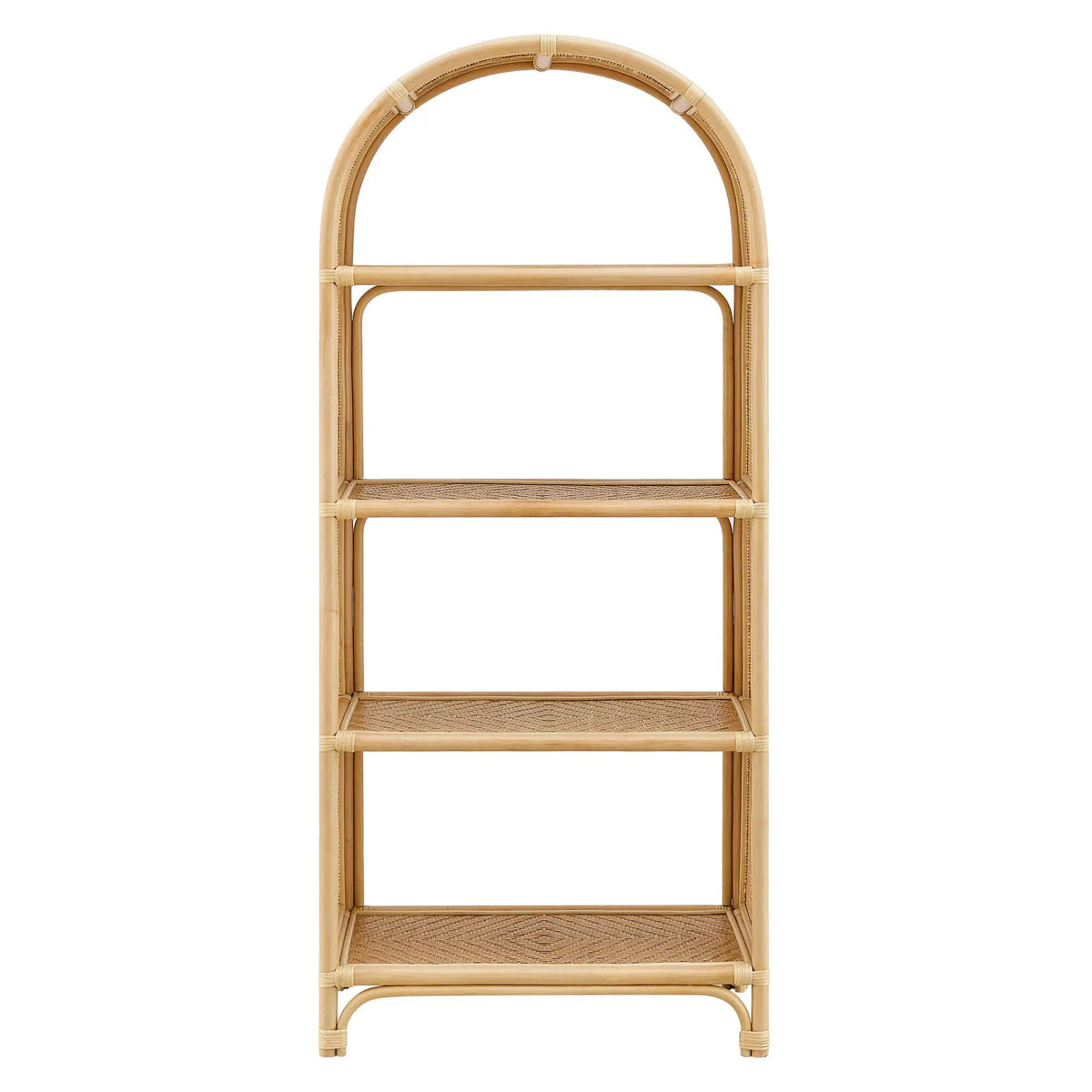 Celeste 67 Inch Tall Arched Natural Rattan Bookshelf by Modway by HouseOfZazla