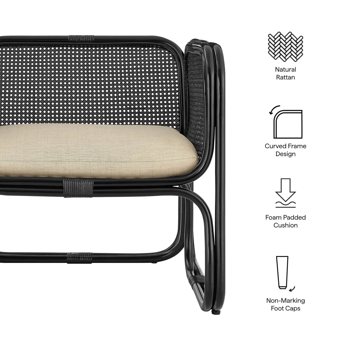 Ellis Natural Rattan Accent Armchair by Modway by HouseOfZazla