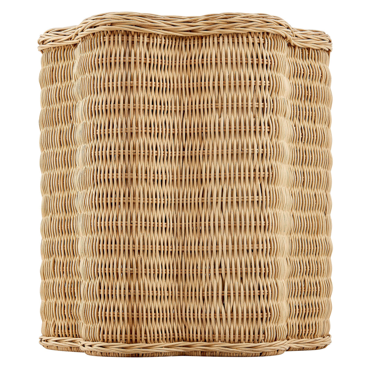 Erika Scalloped Natural Rattan Side Table by Modway, photo 4 of 8