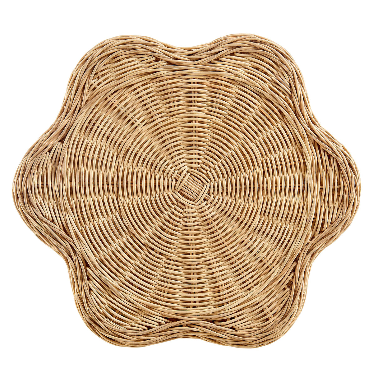 Erika Scalloped Natural Rattan Side Table by Modway, photo 5 of 8