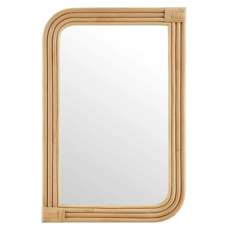 Corsica Curved Rectangle Rattan Wall Mirror by Modway by HouseOfZazla