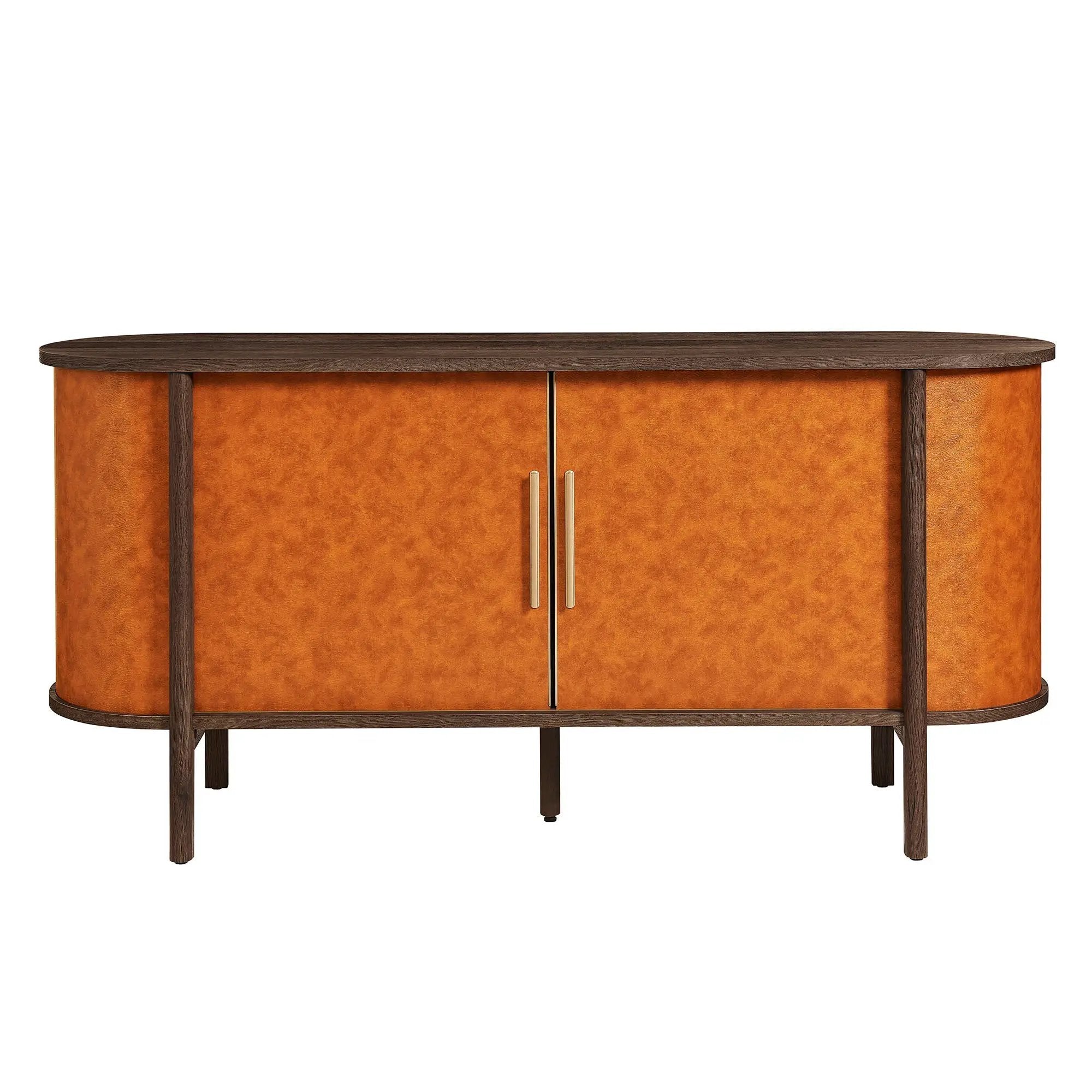Coralie Curved Vegan Leather Oval Sideboard by Modway by HouseOfZazla