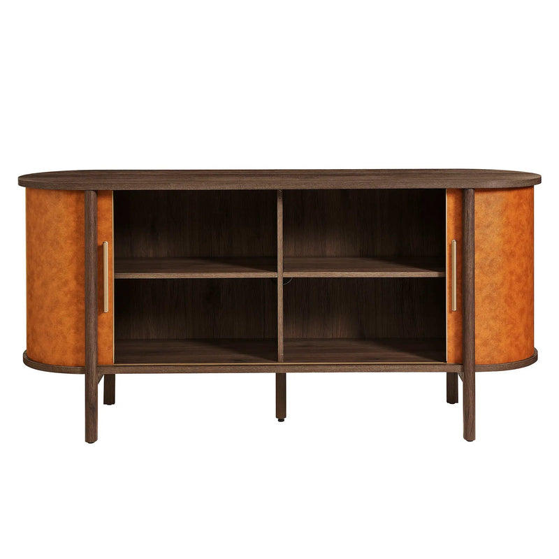 Coralie Curved Vegan Leather Oval Sideboard by Modway by HouseOfZazla