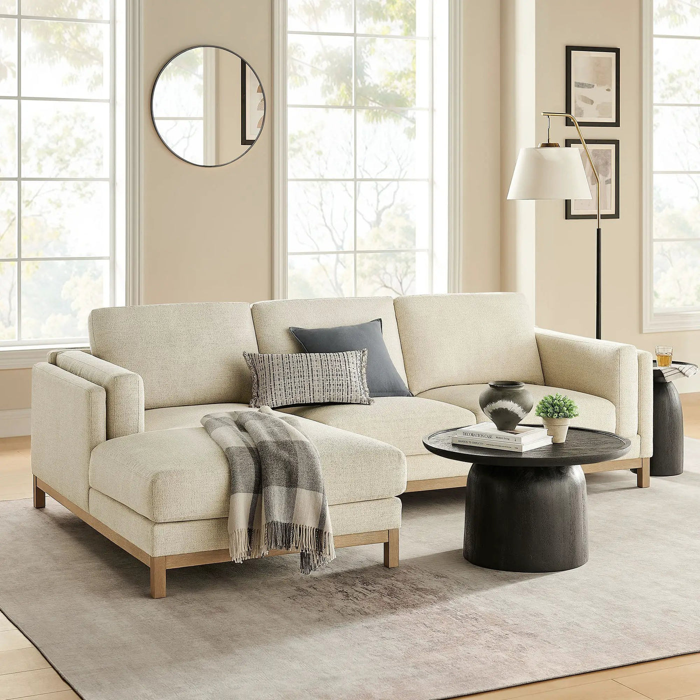 Roscoe Left-Facing Fabric Sectional Sofa with Chaise by Modway by HouseOfZazla