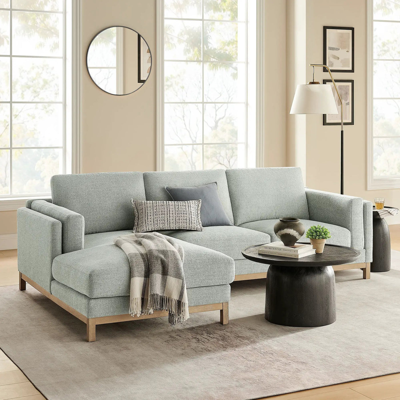 Roscoe Left-Facing Fabric Sectional Sofa with Chaise by Modway by HouseOfZazla