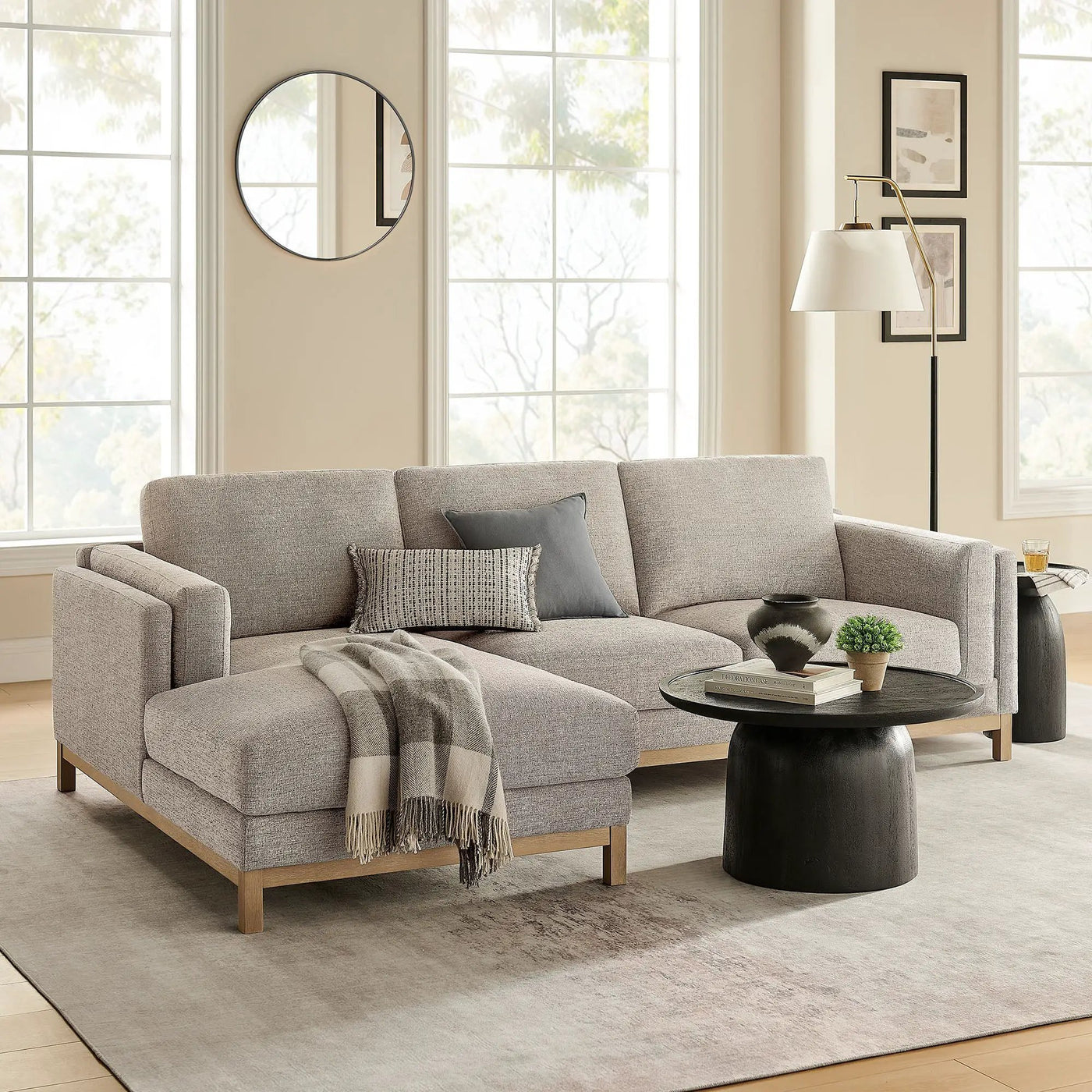 Roscoe Left-Facing Fabric Sectional Sofa with Chaise by Modway by HouseOfZazla