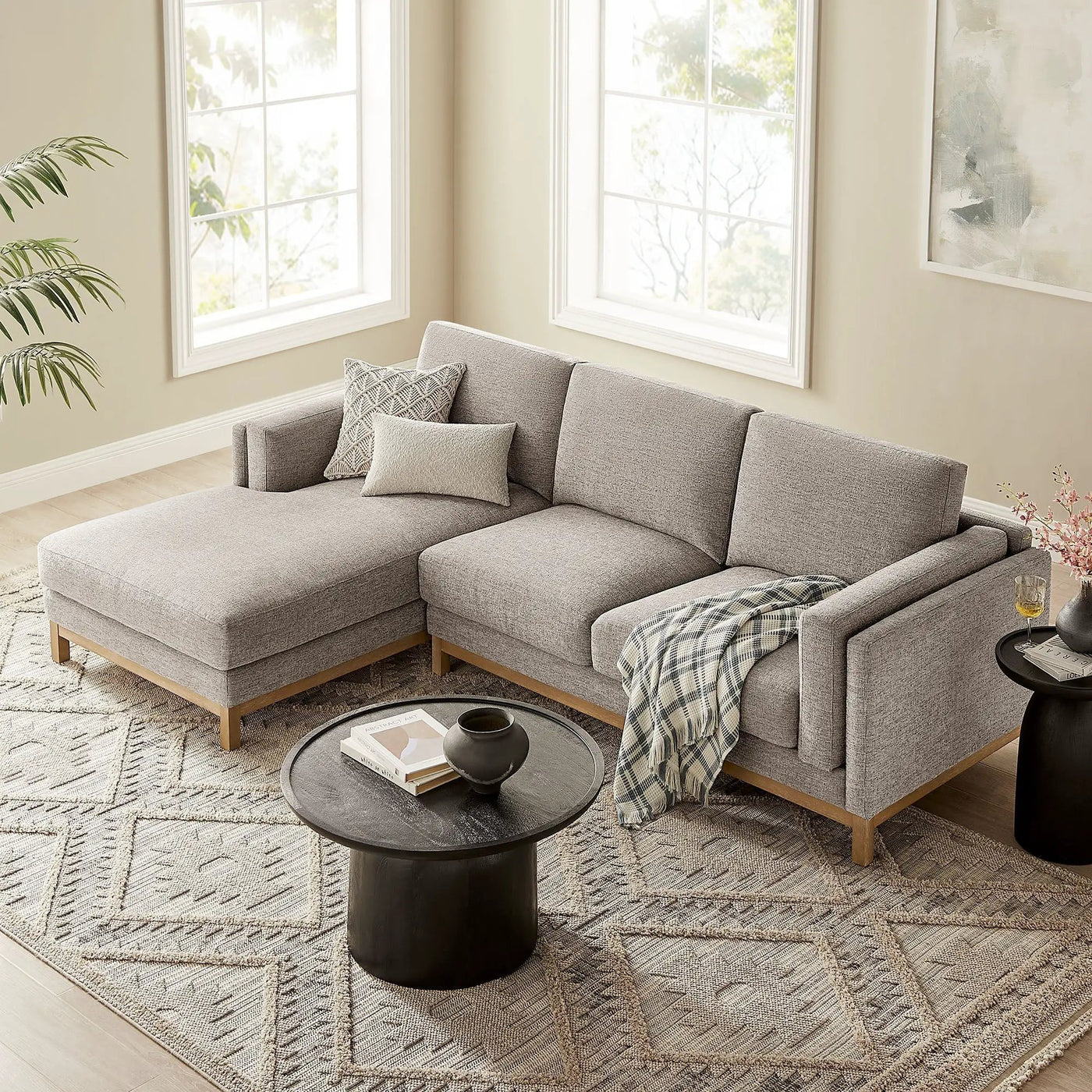 Roscoe Left-Facing Fabric Sectional Sofa with Chaise by Modway by HouseOfZazla