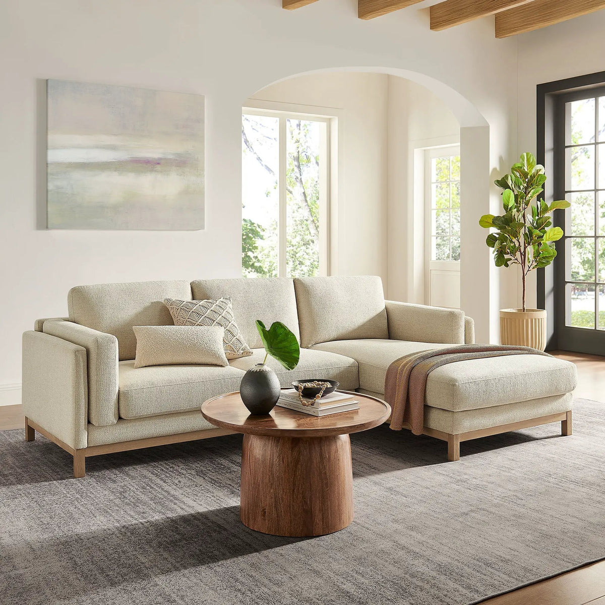 Roscoe Right-Facing Fabric Sectional Sofa with Chaise by Modway by HouseOfZazla