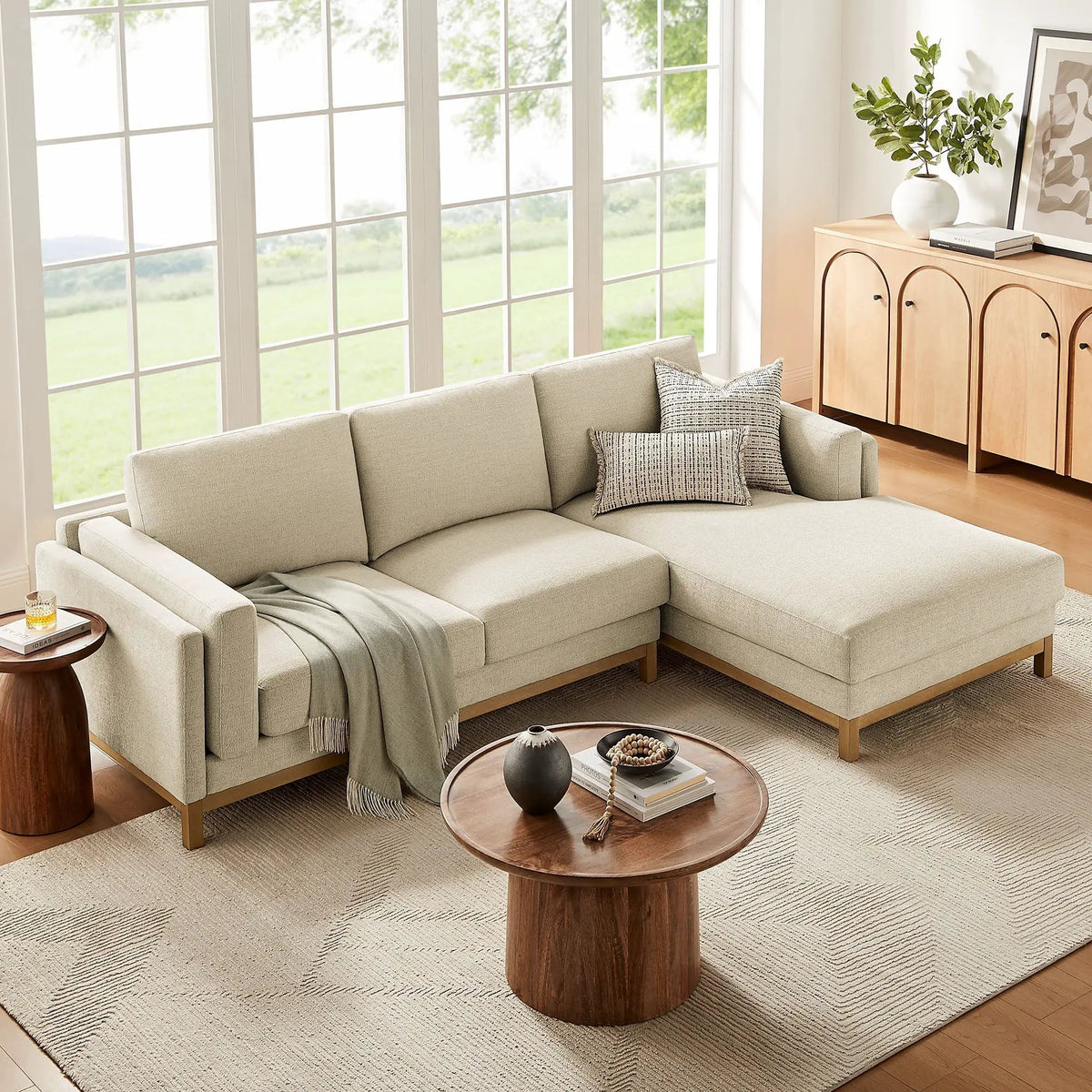 Roscoe Right-Facing Fabric Sectional Sofa with Chaise by Modway by HouseOfZazla