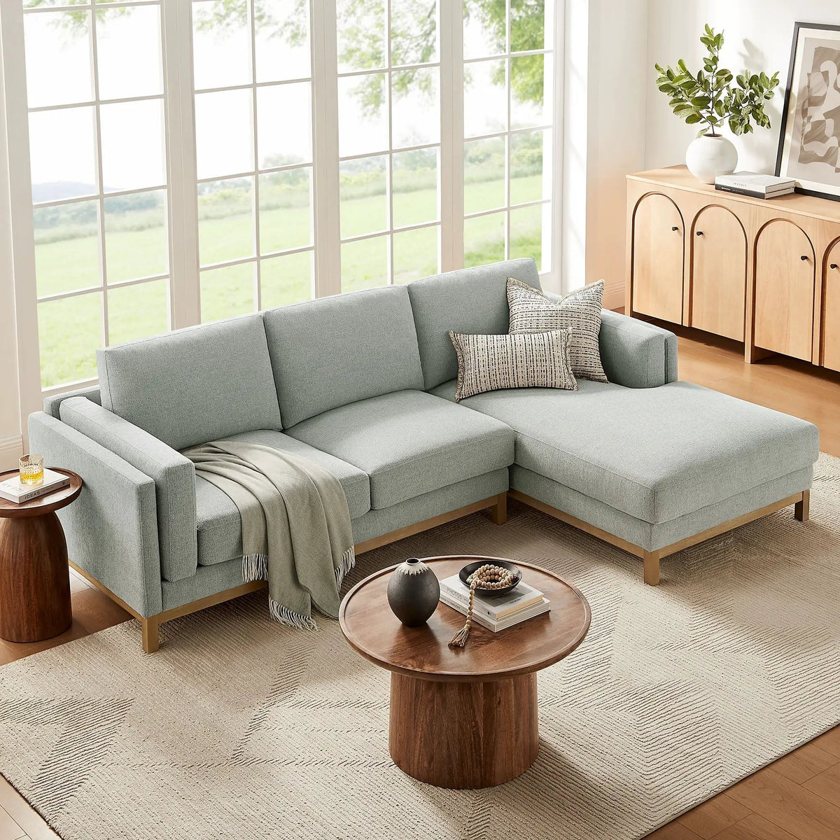 Roscoe Right-Facing Fabric Sectional Sofa with Chaise by Modway by HouseOfZazla