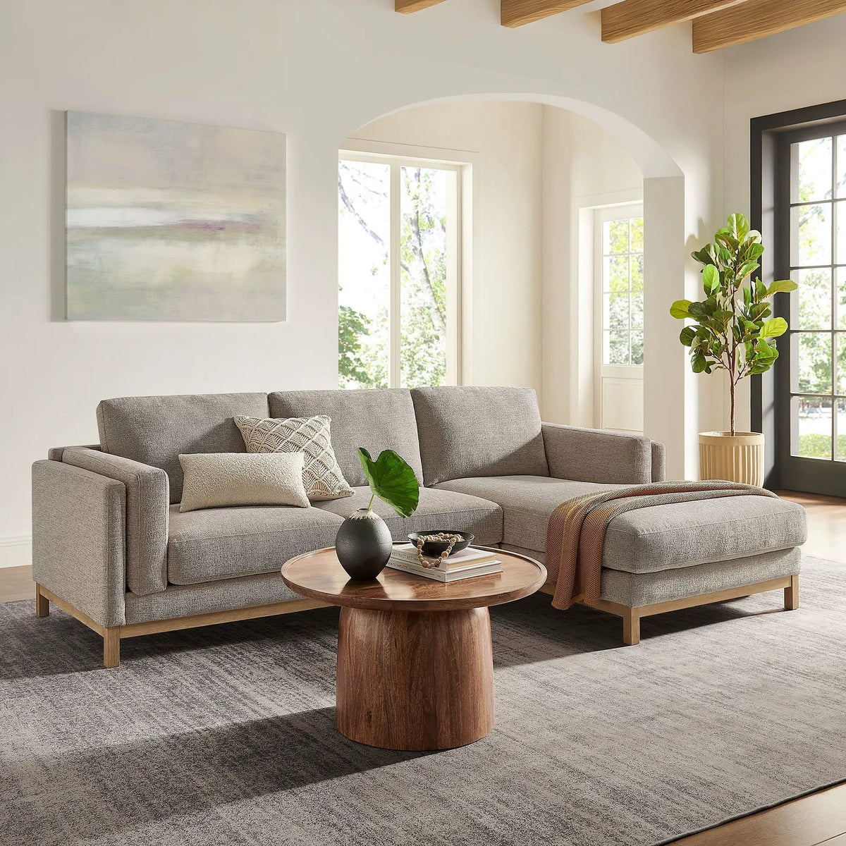 Roscoe Right-Facing Fabric Sectional Sofa with Chaise by Modway by HouseOfZazla