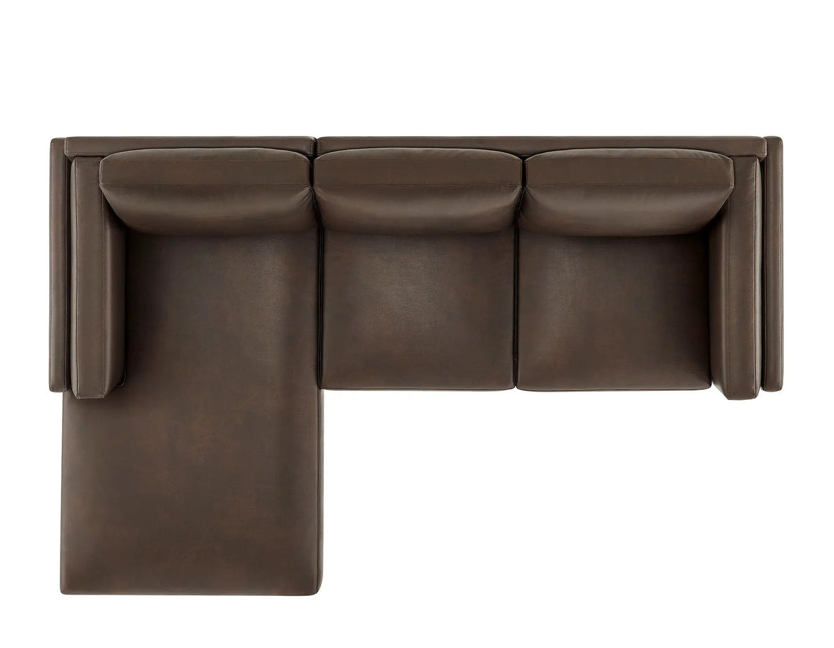 Roscoe Left-Facing Vegan Leather Sectional Sofa with Chaise by HouseOfZazla