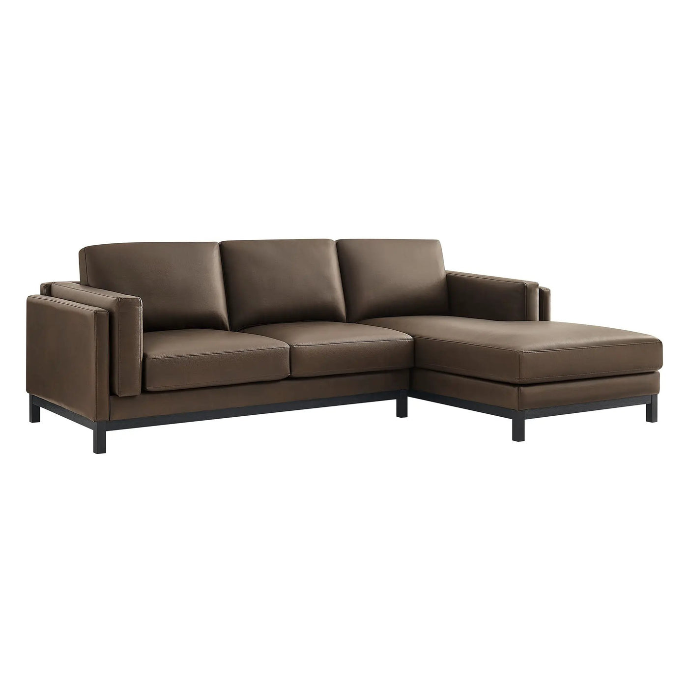 Roscoe Right-Facing Vegan Leather Sectional Sofa with Chaise by Modway by HouseOfZazla