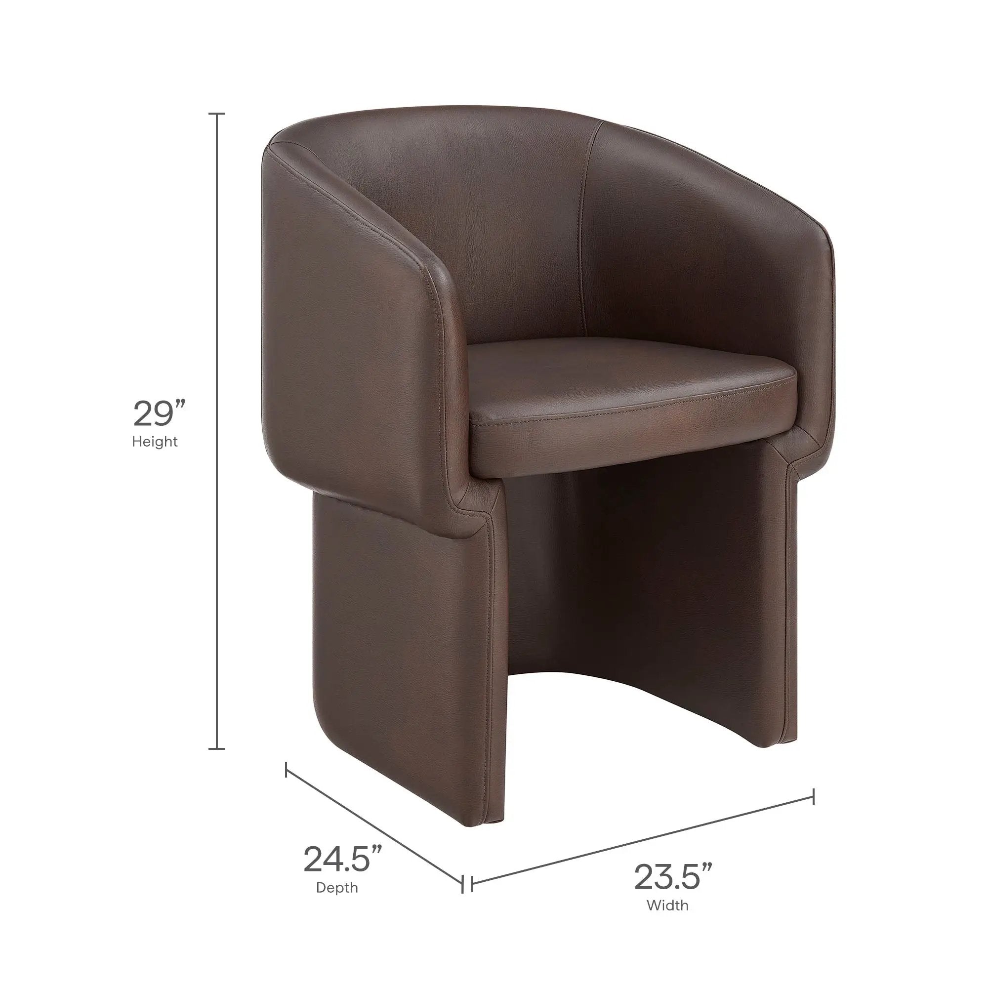 Verity Barrel Back Vegan Leather Dining Chair by Modway by HouseOfZazla
