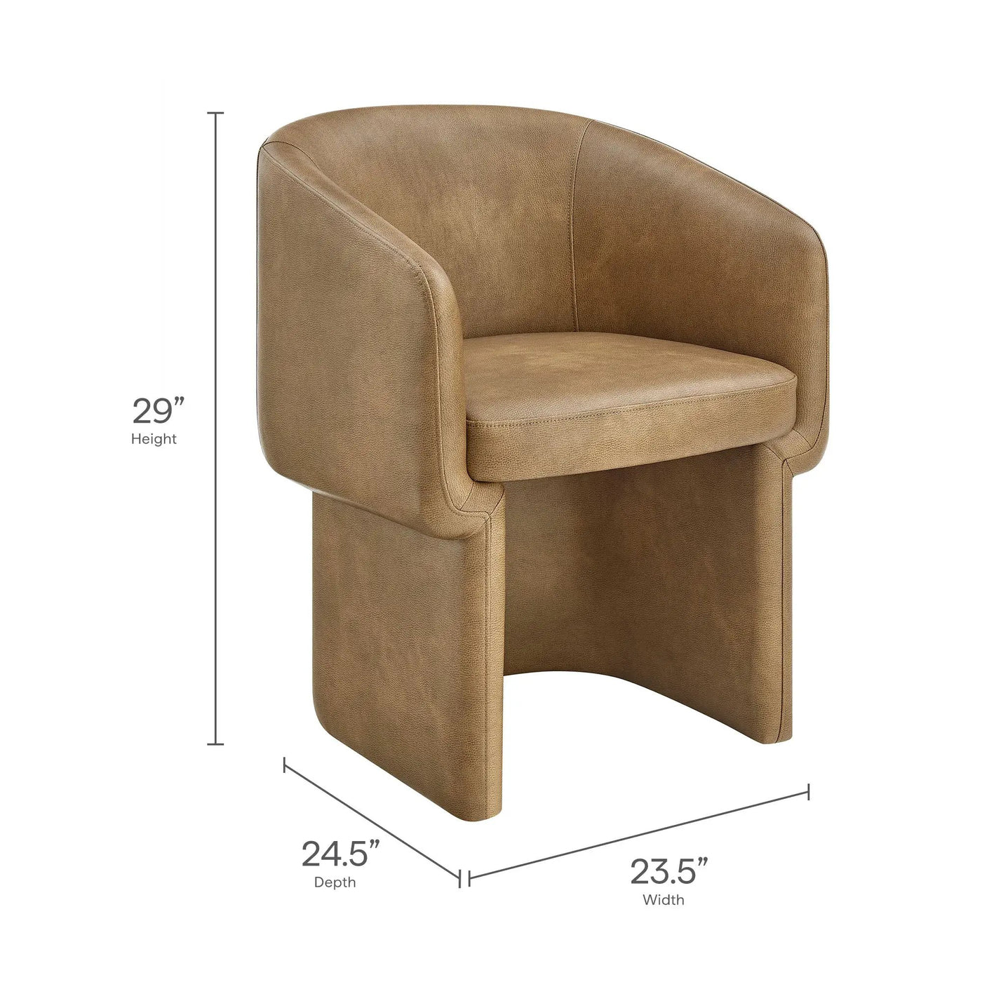 Verity Barrel Back Vegan Leather Dining Chair by Modway by HouseOfZazla