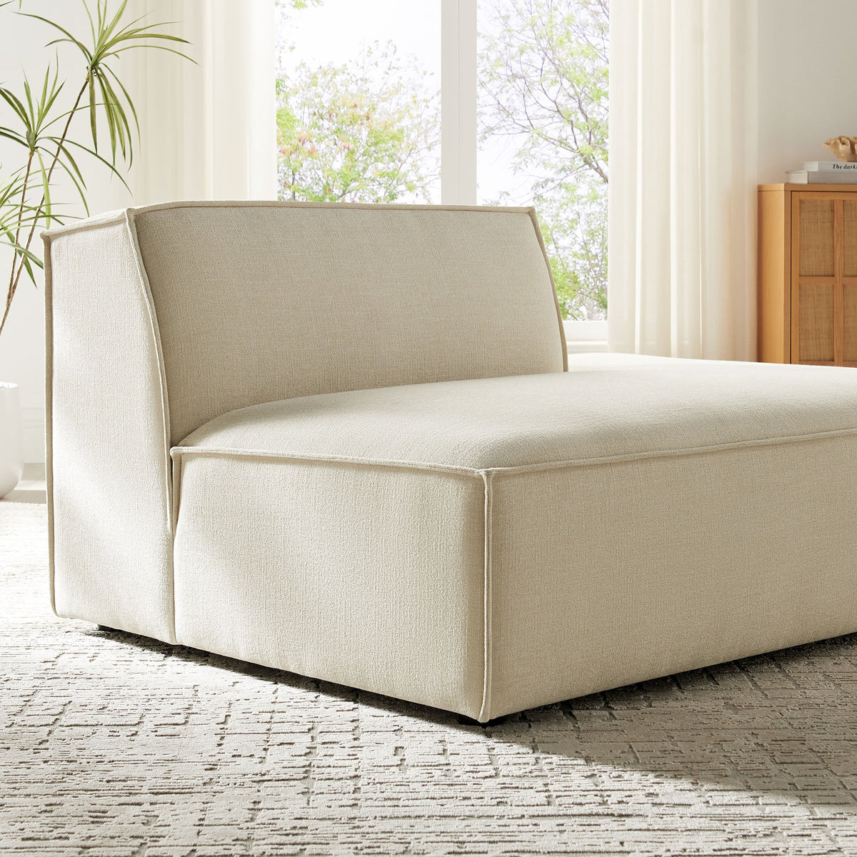 Restore Performance Fabric Upholstered Right-Facing Armless Modular Chaise by Modway, photo 10 of 41