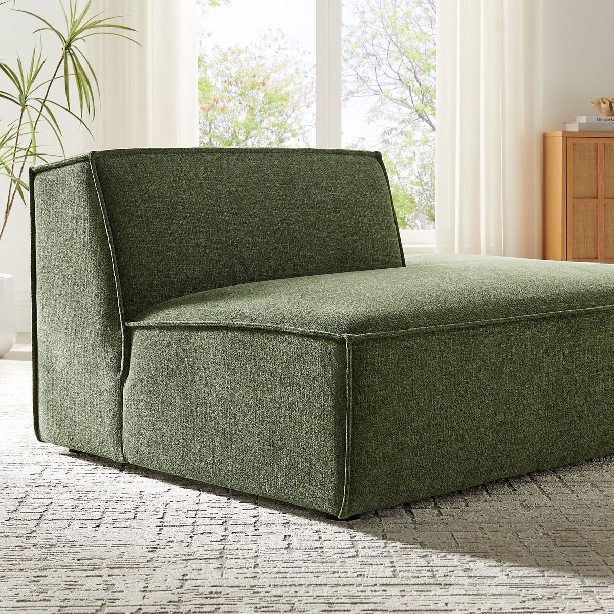 Restore Performance Fabric Upholstered Right-Facing Armless Modular Chaise by Modway, photo 20 of 41