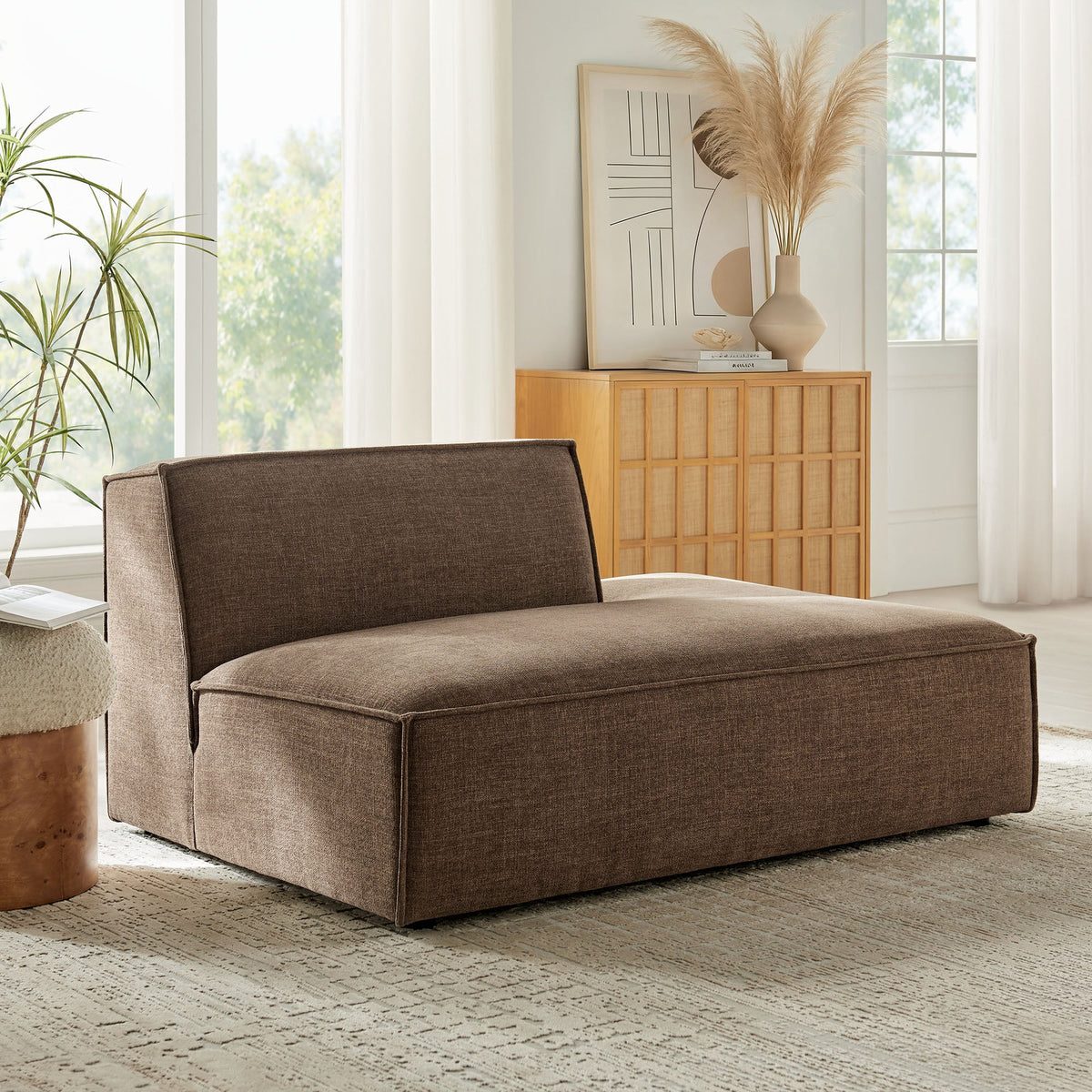 Restore Performance Fabric Upholstered Right-Facing Armless Modular Chaise by Modway, photo 29 of 41