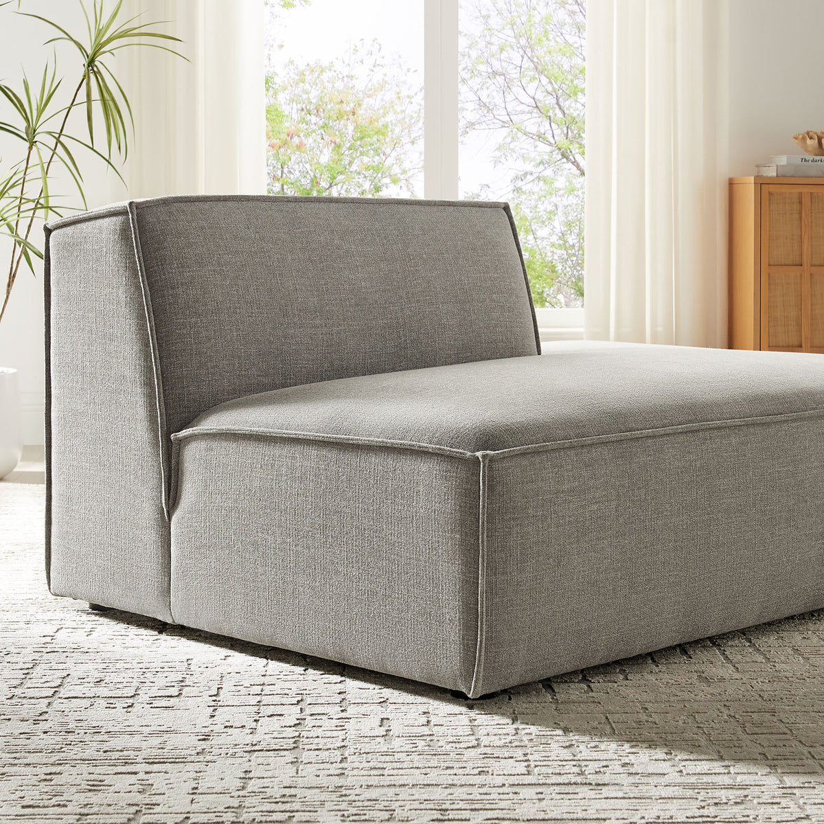 Restore Performance Fabric Upholstered Right-Facing Armless Modular Chaise by Modway, photo 40 of 41