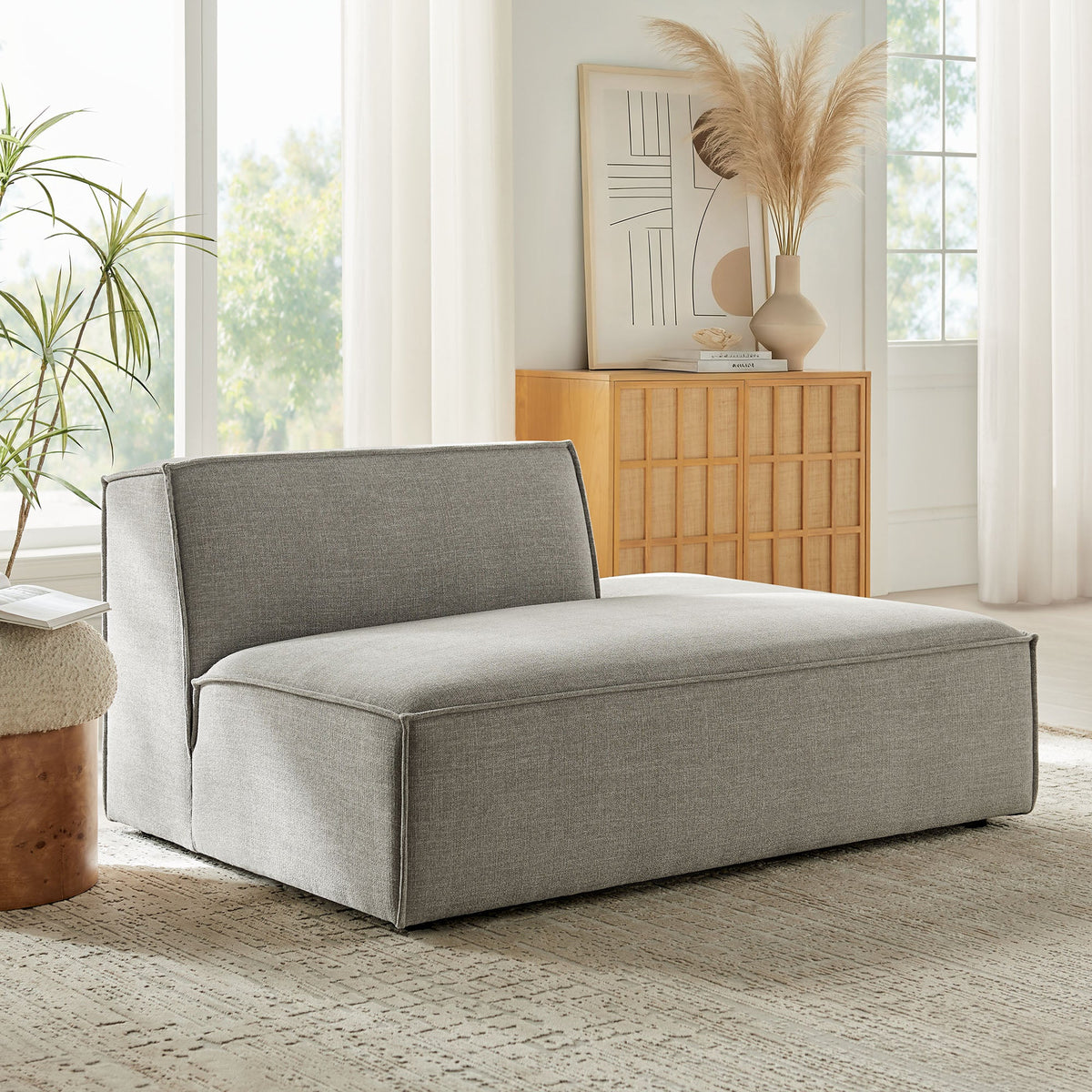 Restore Performance Fabric Upholstered Right-Facing Armless Modular Chaise by Modway, photo 39 of 41
