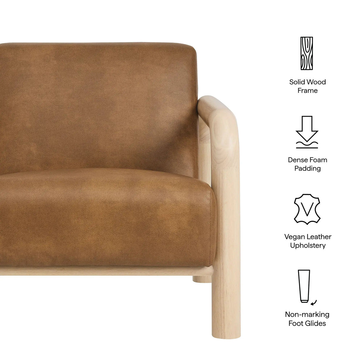 Sereno Vegan Leather Accent Chair by Modway by HouseOfZazla