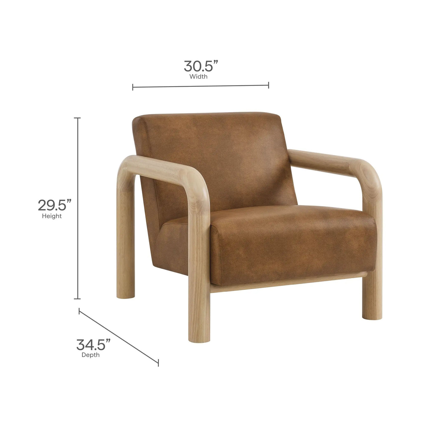 Sereno Vegan Leather Accent Chair by Modway by HouseOfZazla