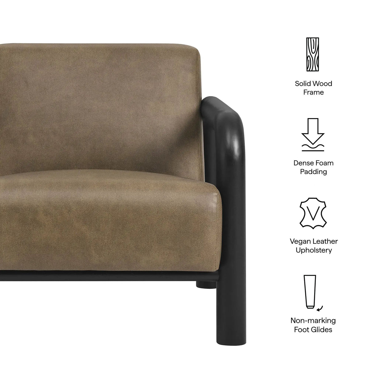 Sereno Vegan Leather Accent Chair by Modway by HouseOfZazla
