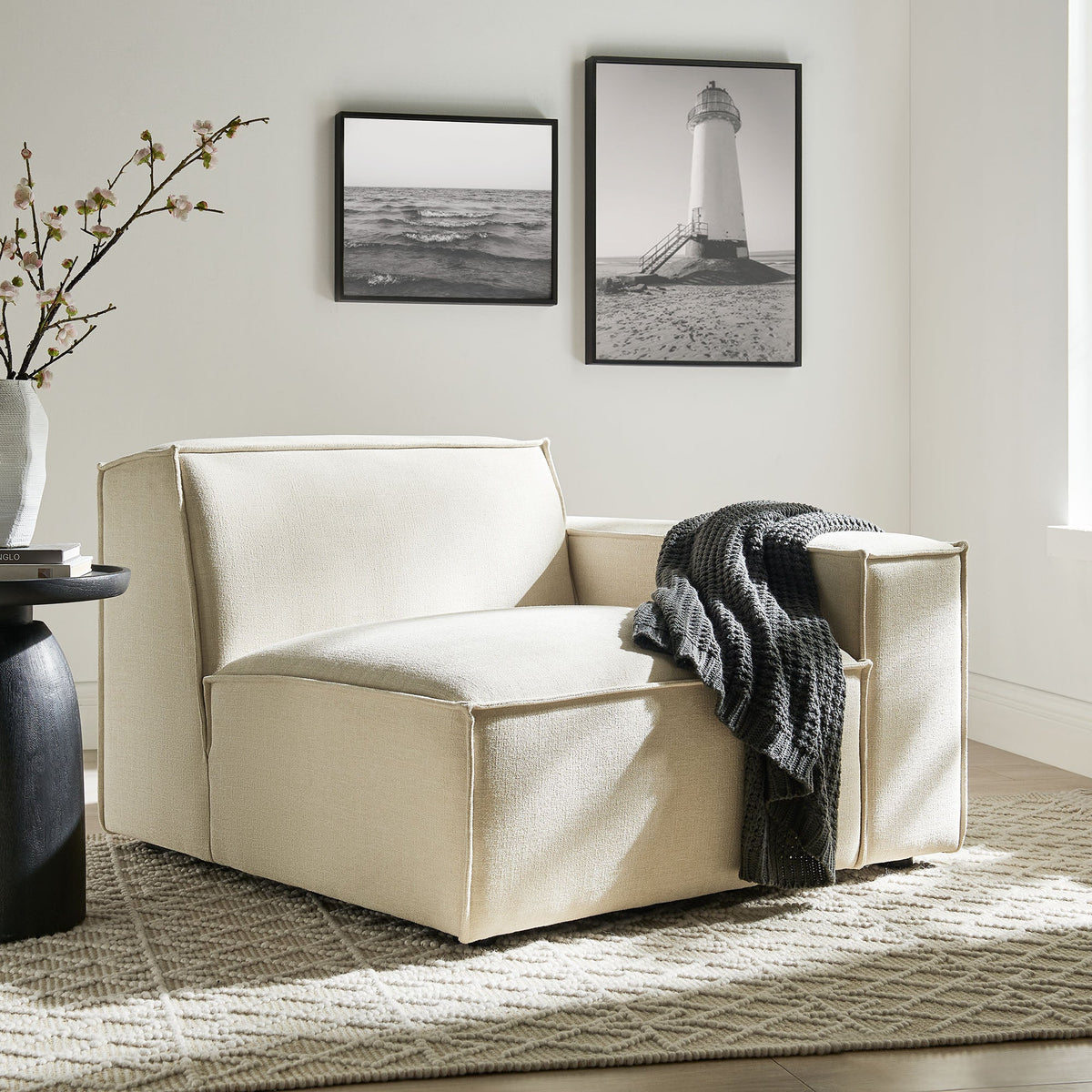 Restore Performance Fabric Upholstered Right-Facing Modular Lounge Chair by Modway, photo 9 of 41