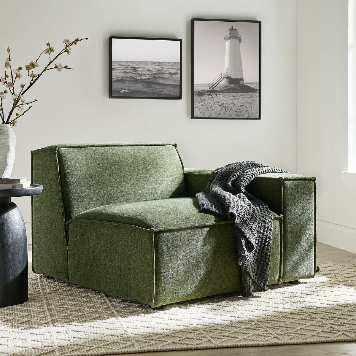 Restore Performance Fabric Upholstered Right-Facing Modular Lounge Chair by Modway, photo 19 of 41