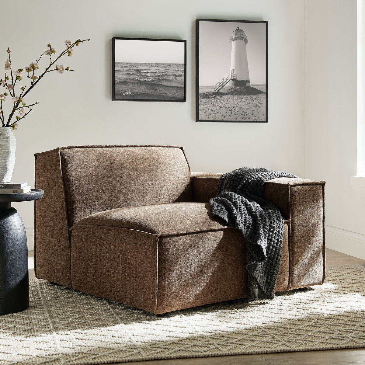 Restore Performance Fabric Upholstered Right-Facing Modular Lounge Chair by Modway, photo 29 of 41