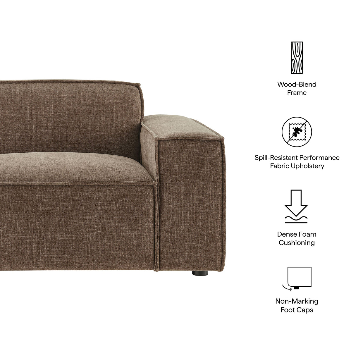 Restore Performance Fabric Upholstered Right-Facing Modular Lounge Chair by Modway, photo 22 of 41