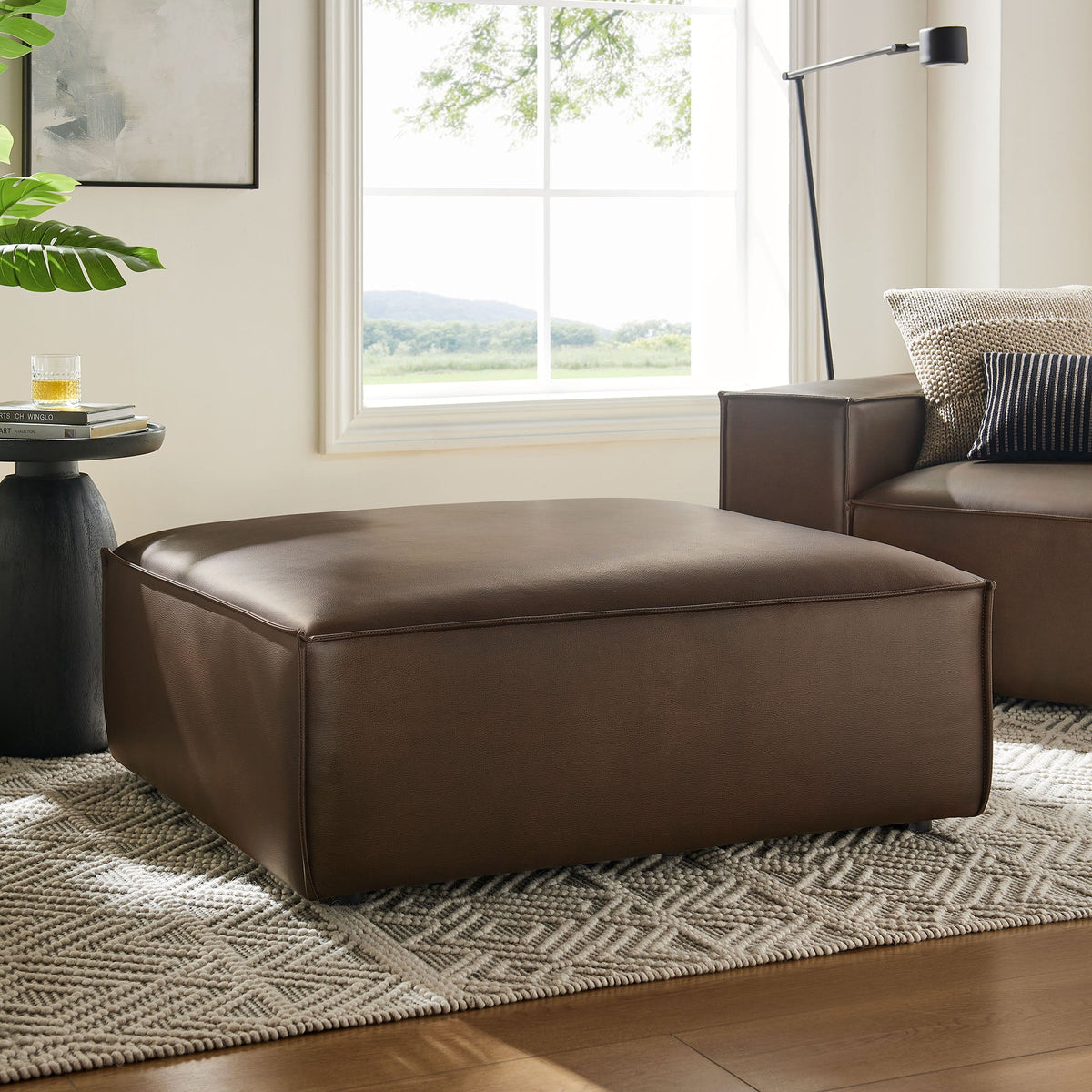 Restore Vegan Leather Modular Ottoman by Modway, photo 7 of 16