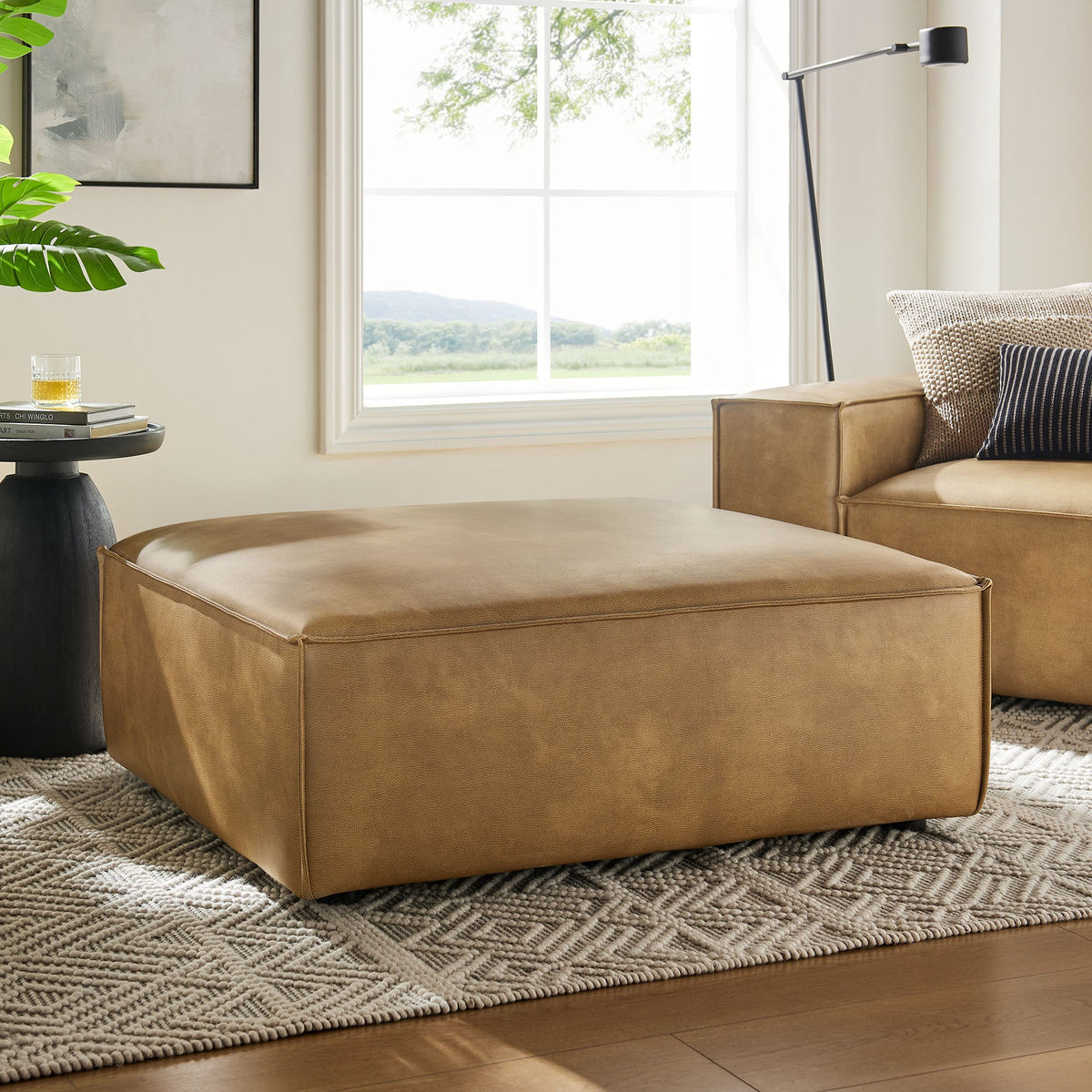 Restore Vegan Leather Modular Ottoman by Modway, photo 15 of 16