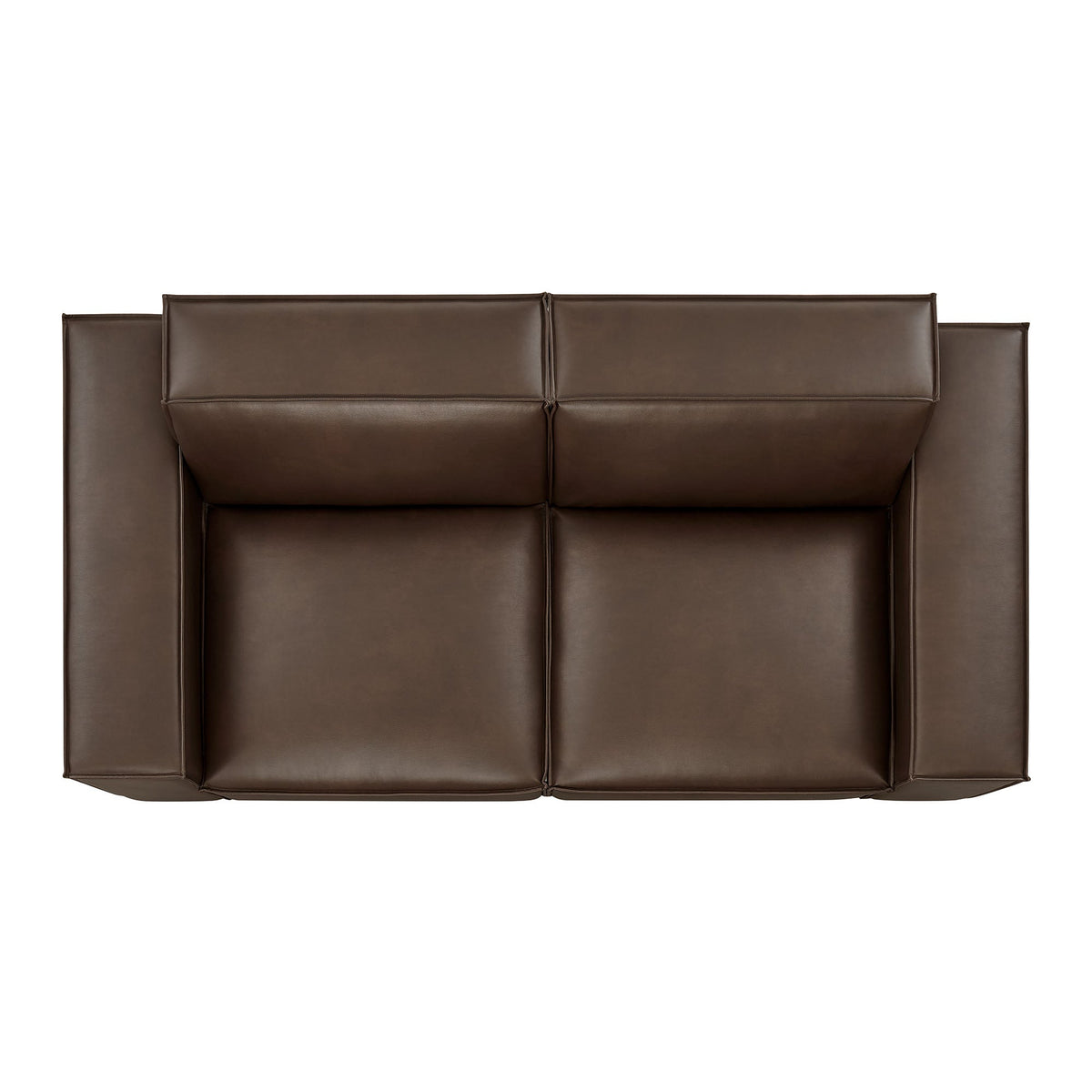 Restore 2-Piece Vegan Leather Modular Loveseat by Modway - Espresso / Toast (EEI-7404), photo 6 of 18