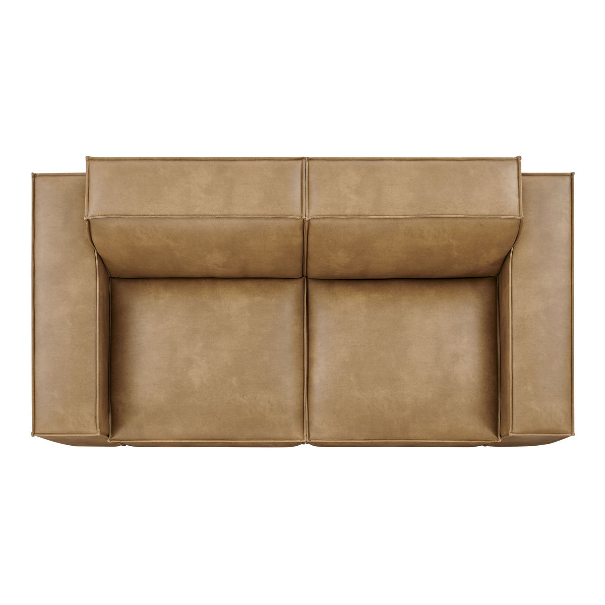 Restore 2-Piece Vegan Leather Modular Loveseat by Modway - Espresso / Toast (EEI-7404), photo 15 of 18