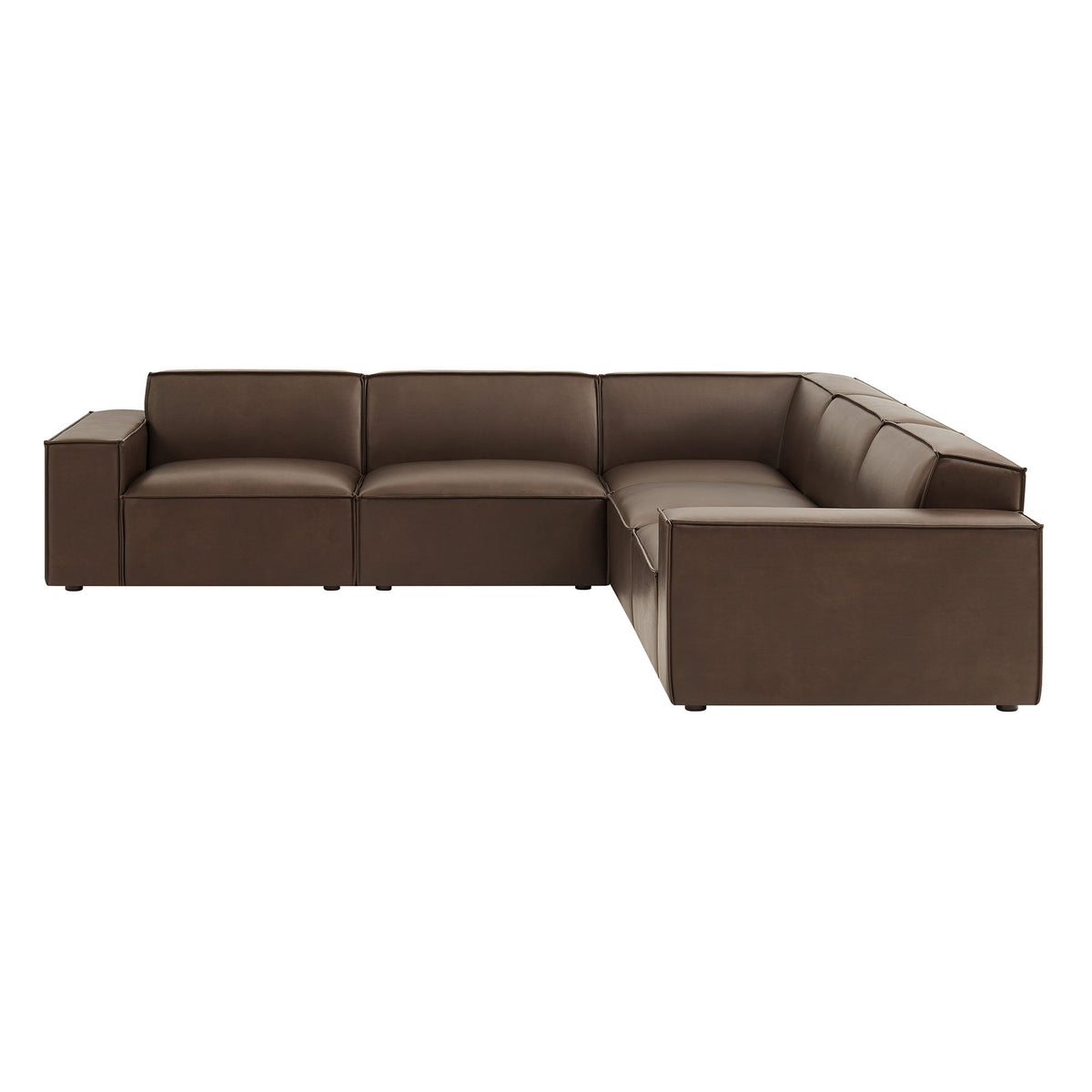 Restore 5-Piece Vegan Leather Modular L-Shaped Sofa by Modway, photo 7 of 22