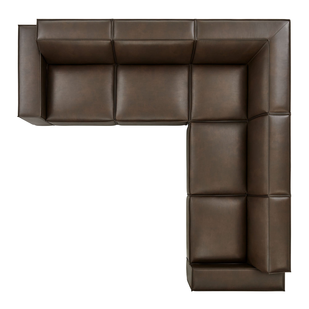 Restore 5-Piece Vegan Leather Modular L-Shaped Sofa by Modway, photo 8 of 22