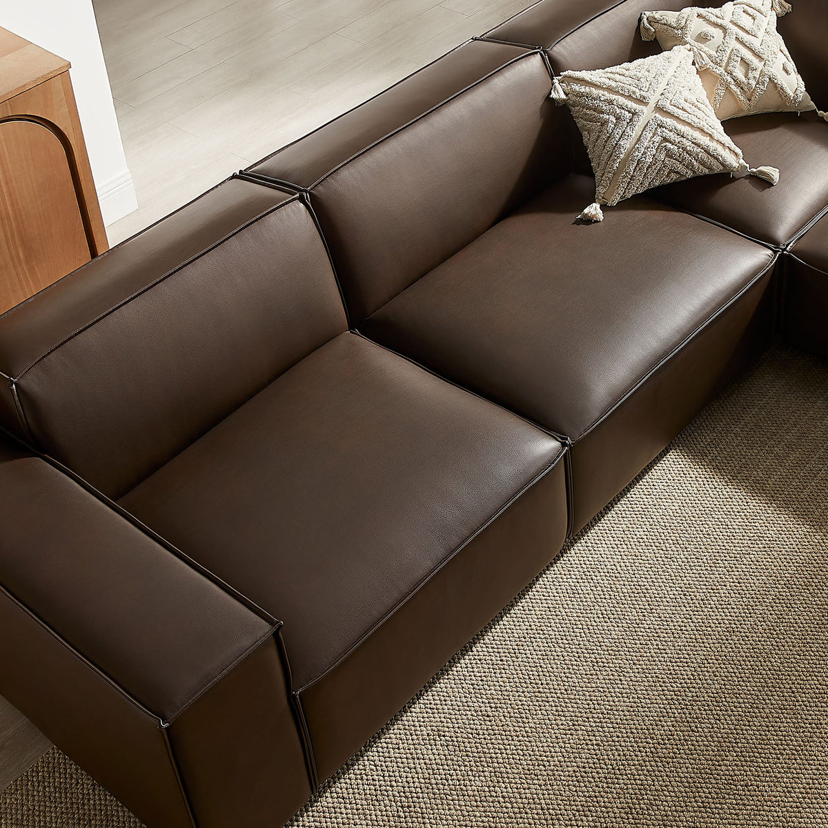 Restore 5-Piece Vegan Leather Modular L-Shaped Sofa by Modway, photo 10 of 22