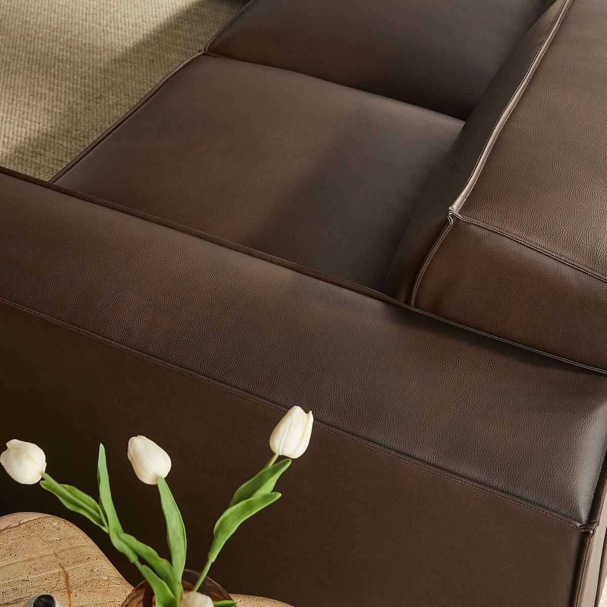 Restore 5-Piece Vegan Leather Modular L-Shaped Sofa by Modway, photo 11 of 22