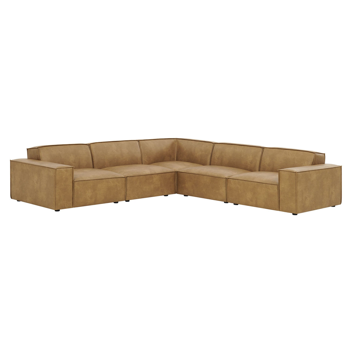 Restore 5-Piece Vegan Leather Modular L-Shaped Sofa by Modway, photo 12 of 22