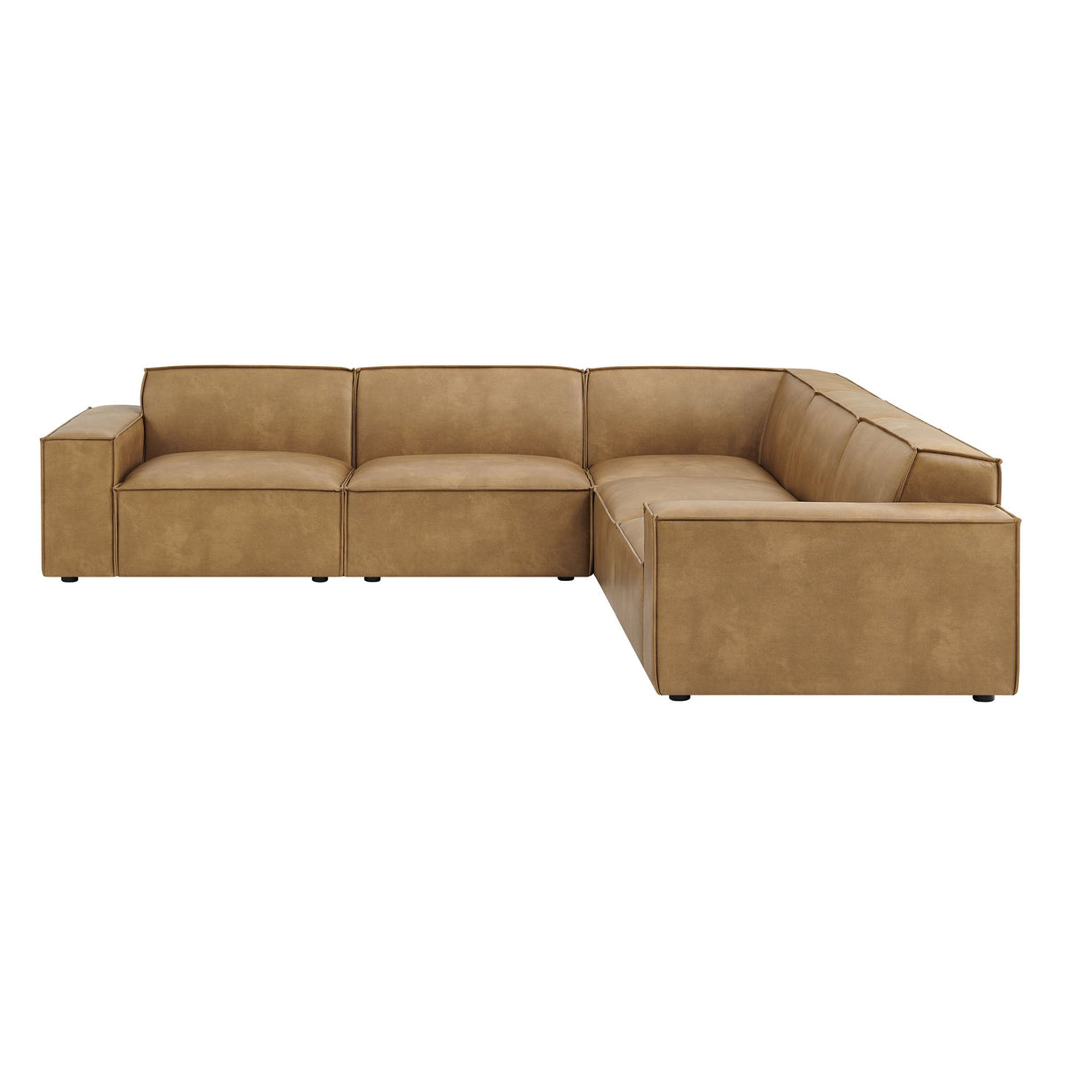 Restore 5-Piece Vegan Leather Modular L-Shaped Sofa by Modway, photo 18 of 22
